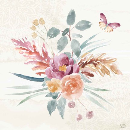 Framed Boho Garden III Print