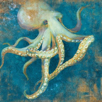 Framed Ocean Octopus Print