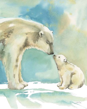 Framed Polar Bear Love Print