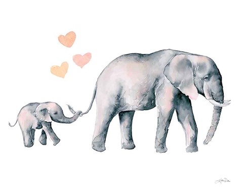 Framed Elephant Love Print