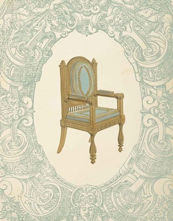 Framed Vintage Chair I Print