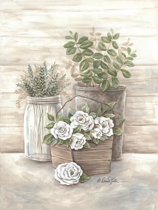 Framed Rose Botanical Print