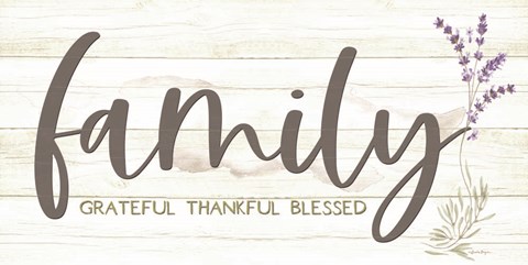 Framed Family - Grateful, Thankful, Blessed Print