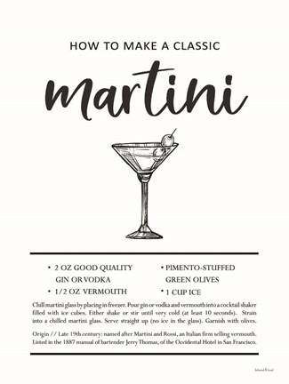 Framed Martini Print