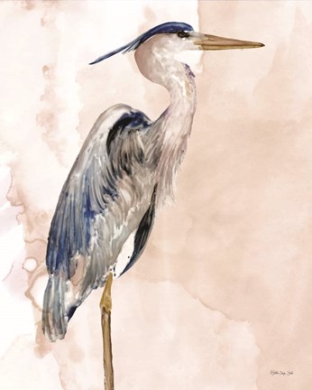 Framed Heron 1 Print