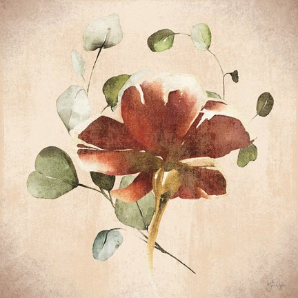 Framed Vintage Floral Embrace Print