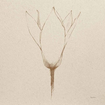 Framed Modern Vintage Floral V Print