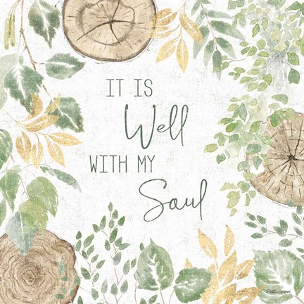 Framed Natures Leaves IV Sage Print