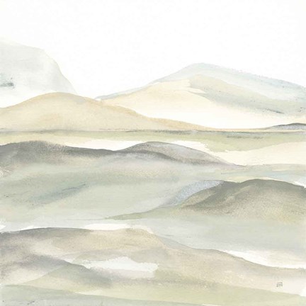 Framed Valleyscape I Green Print