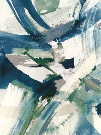 Framed Spontaneous II Sapphire Print