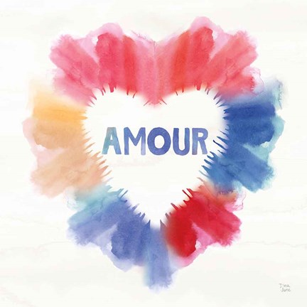 Framed Rainbow Love II Amour Print