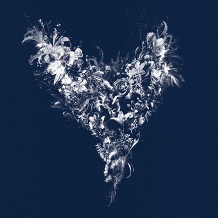 Framed Heart Silhouette Print