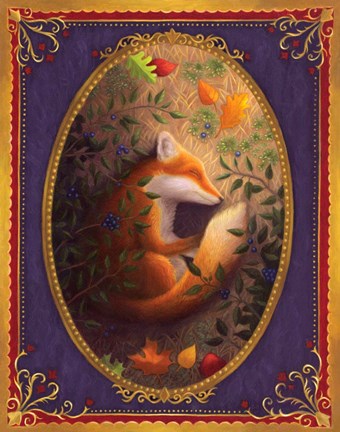 Framed Sleeping Fox Print