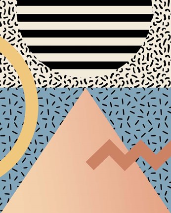 Framed Modern Memphis I Print