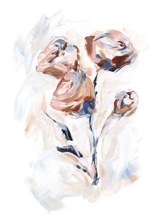 Framed Abstract Rose Bouquet II Print
