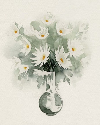 Framed Daisy Bouquet Sketch II Print
