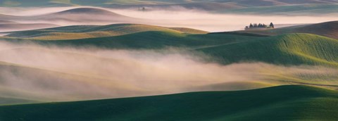 Framed Dream Land in Morning Mist 2 Print