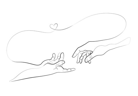 Framed Touch of Love Print