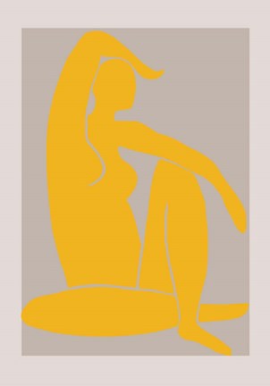 Framed Yellow Figure Print