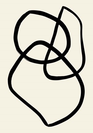 Framed Black Lines 3 Print