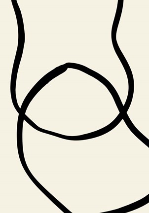 Framed Black Lines 4 Print