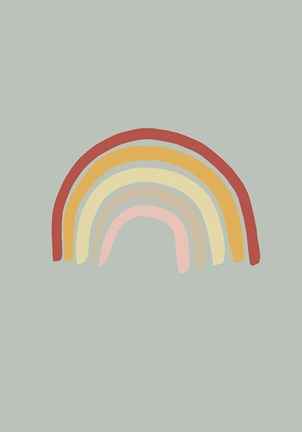 Framed Rainbow Green Print