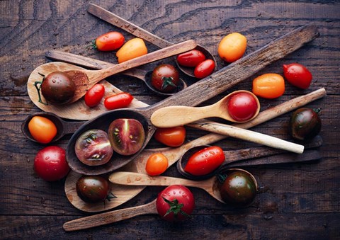 Framed Spoons &amp; tomatoes Print