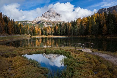 Framed Lake Antorno Print