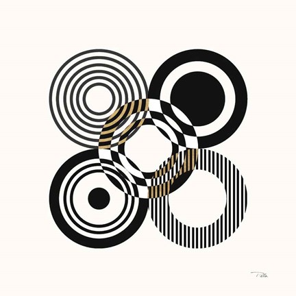 Framed Deco Retro black III Print