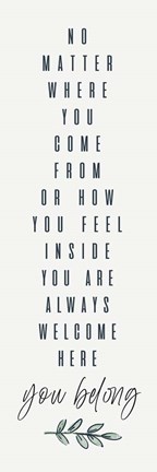 Framed Simple Nature VI-You Belong Print