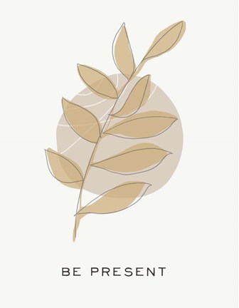 Framed Zen Vibes II-Be Present Print