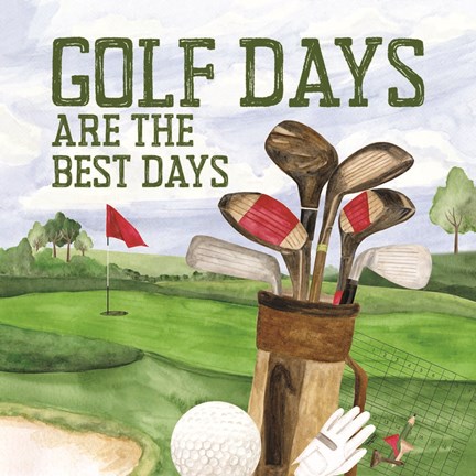Framed Golf Days II-Best Days Print