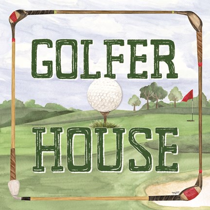 Framed Golf Days IV-Golfer House Print