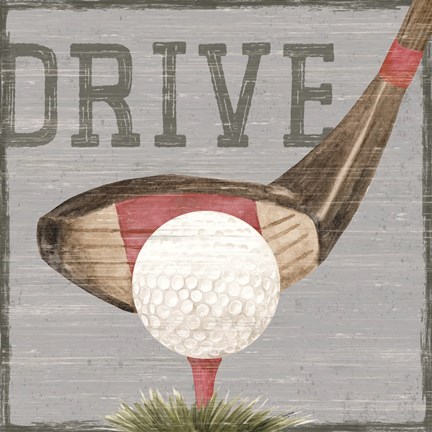 Framed Golf Days neutral VIII-Drive Print