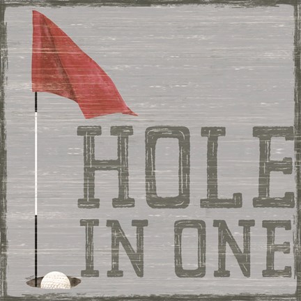 Framed Golf Days neutral IX-Hole in One Print