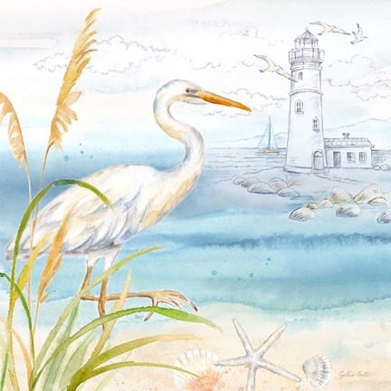 Framed By the Seashore II Print