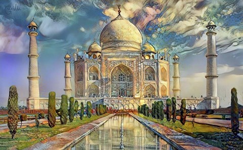 Framed Agra Uttar Pradesh India Taj Mahal Print