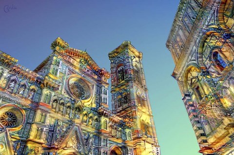 Framed Florence Italy Cathedral of Saint Mary of the Flower Ver2 Print