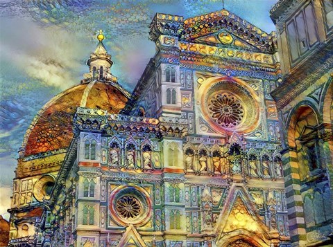 Framed Florence Italy Cathedral of Saint Mary of the Flower Print