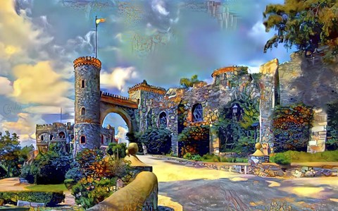 Framed Guanajuato Mexico Castillo de Santa Cecilia entrance Print