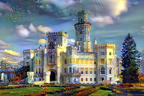 Framed Hluboka nad Vltavou Czech Republic Hluboka Castle Print