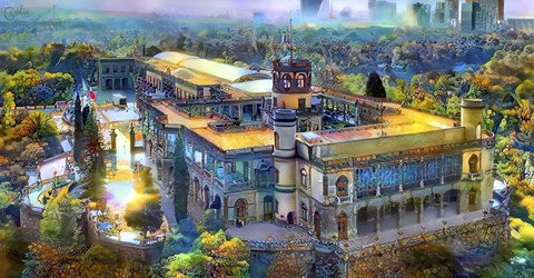 Framed Mexico City Chapultepec Castle Print