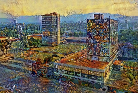 Framed Mexico City Ciudad Universitaria University City Print