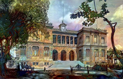 Framed Mexico City Museum of Geology Print