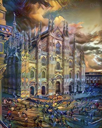 Framed Milan Italy Domm Cathedral Print