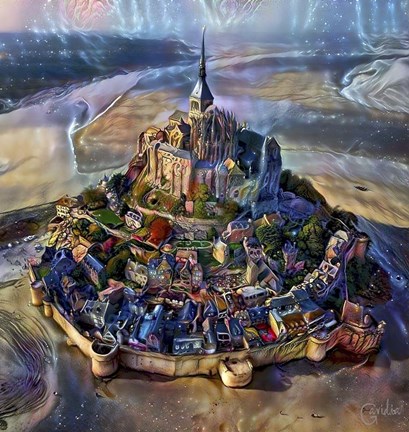 Framed Normandy France Le Mont Saint Michel Print