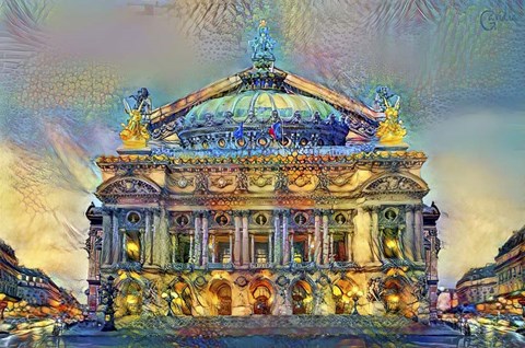 Framed Paris France Opera Garnier Print