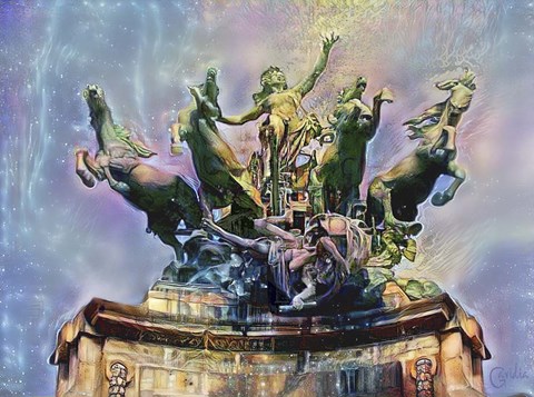 Framed Paris France Quadriga at Grand Palais Print