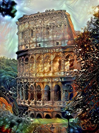 Framed Rome Italy Colosseum Print