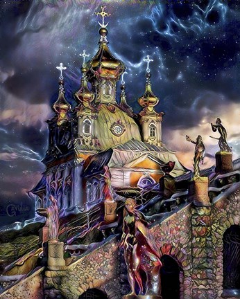 Framed Saint Petersburg Russia Peterhof Palace Print